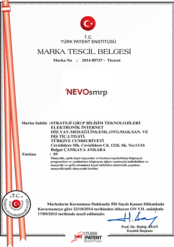 Nevo SMRP — Marka Tescilleri